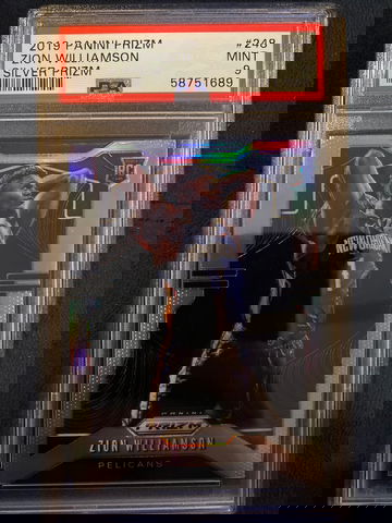 2019-20 Panini Prizm Zion Williamson #248 Silver Prizm PSA 9 MINT CENTERED