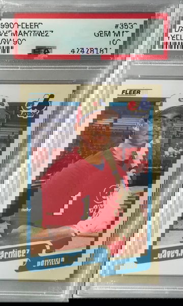 Dave Martinez Error (Yellow 90) - 1990 Fleer #353 - PSA 10 Gem Mint