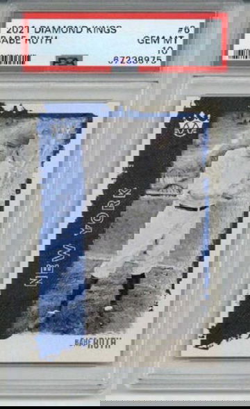 2021 PANINI DIAMOND KINGS #6 BABE RUTH YANKEES LE 12/25 PSA 10 SP LOW POP