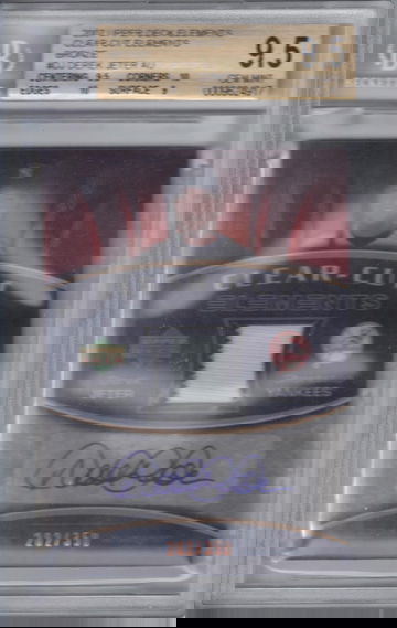 2007 Upper Deck Elements Derek Jeter patch auto /350! BGS 9.5/10