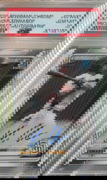 2020 Bowman Chrome Xavier Edwards Auto PSA 10 Gem Mint