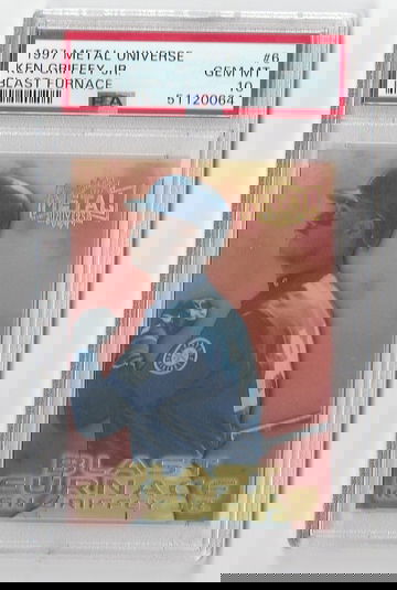 PSA 10 GEM MINT  1997 METAL UNIVERSE KEN GRIFFEY JR BLAST FURNACE #6