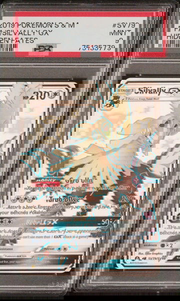 2019 Pokémon Sun & Moon Hidden Fates Full Art Shiny Silvally #SV79/SV94 GX PSA 9