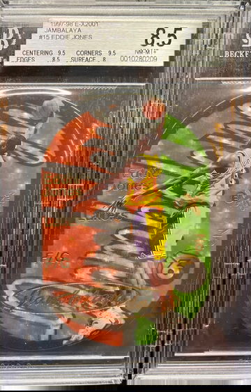 1997 Skybox E-X2001 Jambalaya #15 Eddie Jones Los Angeles Lakers BGS 8.5 NM-MT+