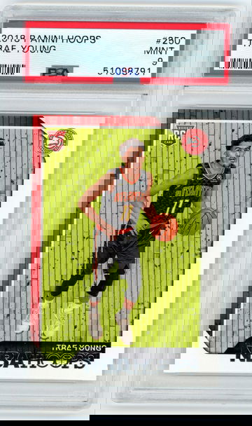 2018-19 Hoops #250 Trae Young Base RC PSA 9 Mint