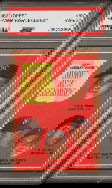 1962 Topps AL Home Run Leaders #53 PSA 4 [BL-2C.13]