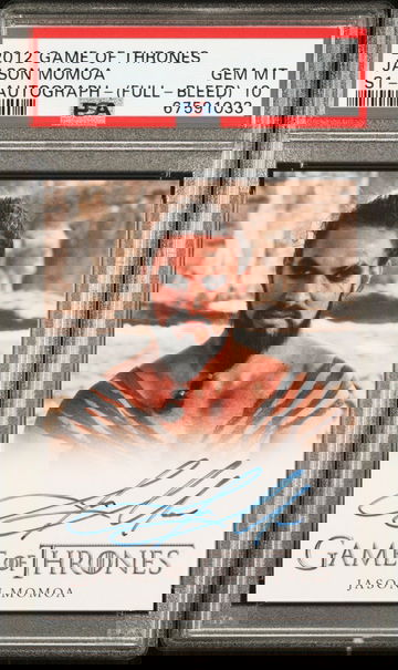 2012 Game of Thrones Season 1 Jason Momoa Full Bleed Auto PSA 10