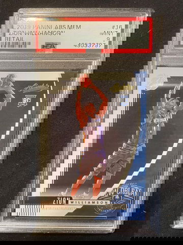 2019 Panini ABS.MEM. Zion Williamson Retail PSA 9