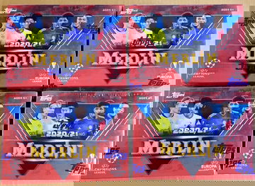 (4) 2020 -21 Topps Chrome Merlin UEFA Champions League Blaster Boxes