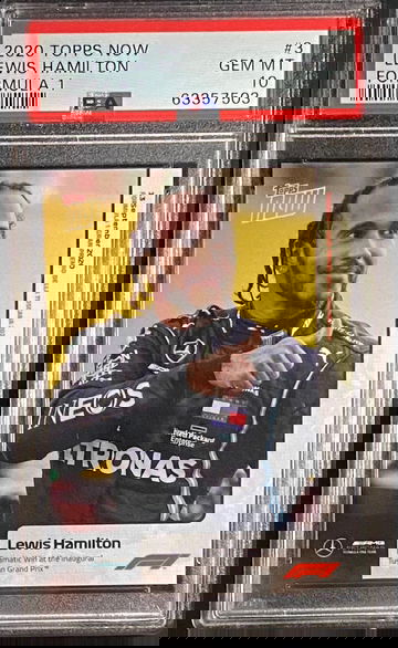 2020 Topps Now Lewis Hamilton #3 Rookie RC PSA 10