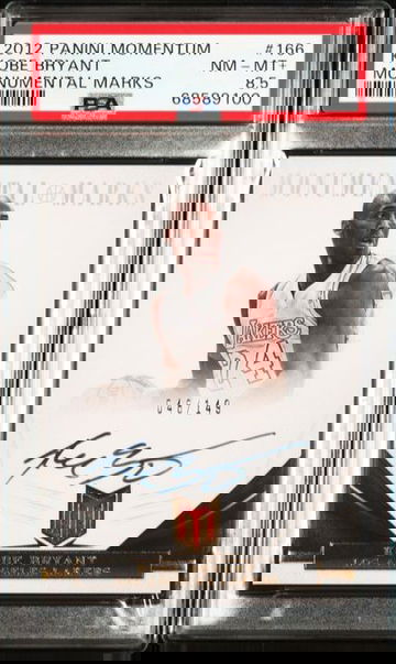 2012-13 Panini Momentum Kobe Bryant Monumental Marks On Card Auto Autograph PSA 8.5 #166  48/149