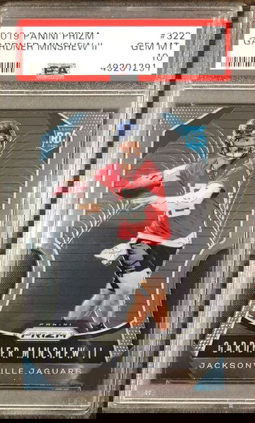 2019 Panini Prizm #322 Gardner Minshew RC Rookie PSA 10 Gem Mint Jags