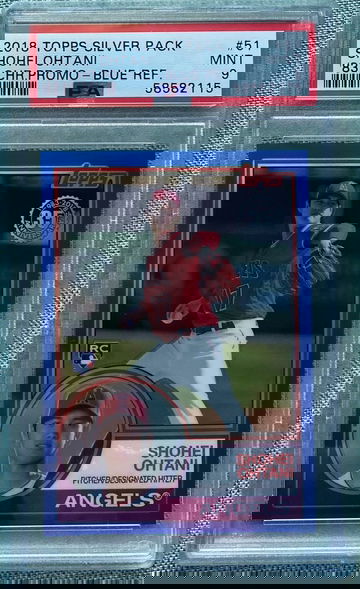 PSA 9 - 2018 Topps Silver Pack 1983 Chrome Blue Refractor Shohei Ohtani RC  142/150