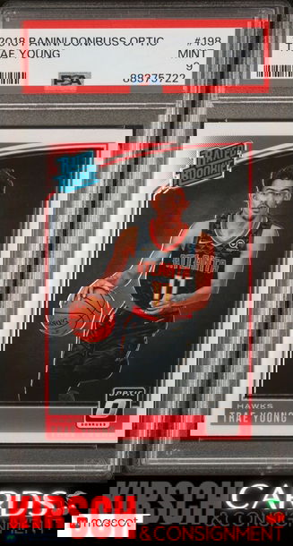 Trae Young 2018 Panini Donruss Optic RC #198 PSA 9