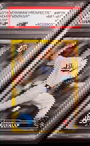 2016 Bowman Prospects Yellow #78 Walker Buehler RC PSA 8