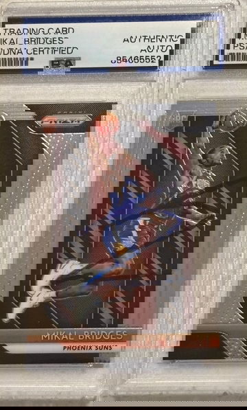 2018-19 Panini Prizm #289 Signed Mikal Bridges Rookie PSA/DNA Authentic Auto RC Phoenix Suns