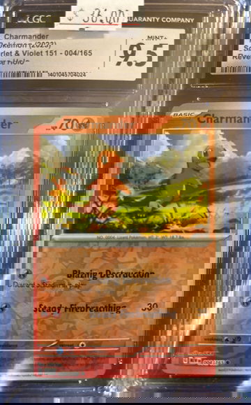 2023 Pokémon Charmander S&V 151 004/165 Reverse Holo CGC 9.5 Mint+