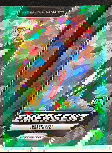 2024 Panini Prizm - Emergent Drake Maye #4 Green Ice Prizm (RC) Patriots