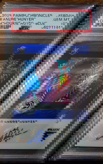 2019 Panini Chronicles #FRDAH RC DeAndre Hunter Flux Blue Auto #/25 PSA 10 GEM-MINT