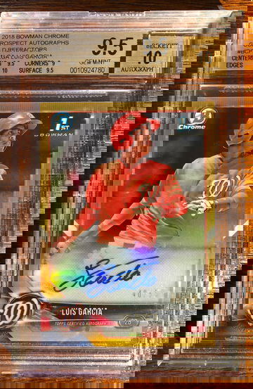 LUIS GARCIA 2018 Bowman Chrome Gold Refractor Auto 40/50 BGS 9.5/10