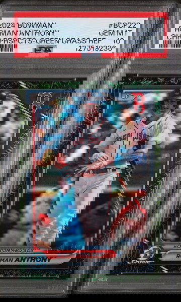 2024 Bowman Chrome Prospects Chr Prspcts-Green Grass Ref Roman Anthony #BCP22 /99 PSA 10
