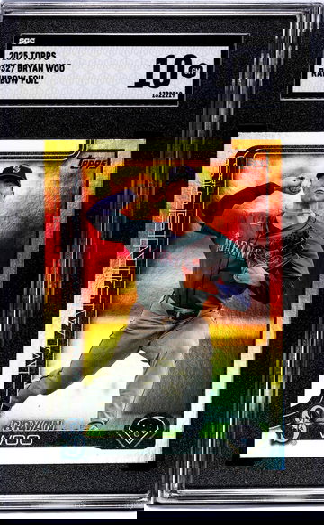 2025 Topps #327 Bryan Woo Rainbow Foilboard SGC 10