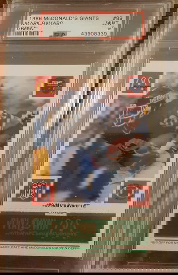 1986 McDonalds Giants Green Mark Bavaro rc - pop 7 none highet!