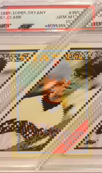 1988 TOPPS TIFFANY WILL CLARK PSA 10 GEM MINT GIANTS
