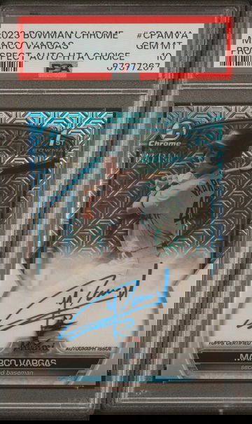 2023 Bowman Chrome Prospect Autograph Hta Choice Refractor Marco Vargas #CPAMVA /150 PSA 10