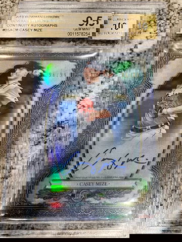 2019 Bowman Chrome Sterling Continuity Casey Mize Auto 96/99 BGS 9.5/10