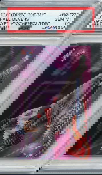 Rafael Devers Topps Chrome Update Pink Rookie PSA 10 NEP