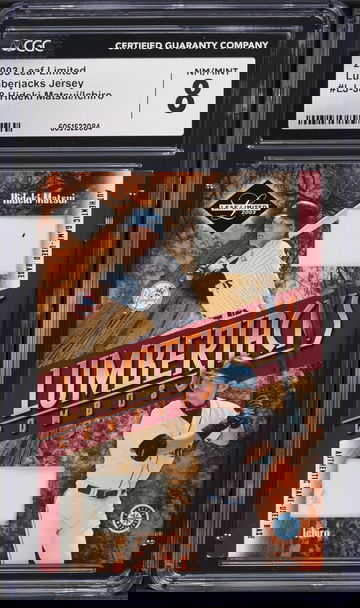 2003 Leaf Limited Ichiro Suzuki Hideki Matsui Lumberjacks Game Used Jersey RC Rookie CGC 8