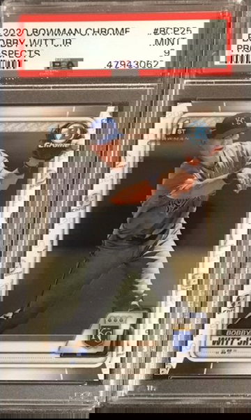 2020 Bowman Chrome - BOBBY WITT JR - Chrome Rookie - PSA 9