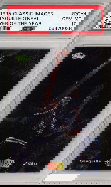 1995 CLASSIC IMAGES PLAYER OF THE YEAR SHAQUILLE O NEAL #POY4 HOF PSA 10 GEM MT