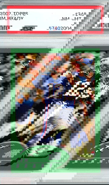 2002 TOPPS TOM BRADY #248 NEW ENGLAND PATRIOTS  PSA 8 NM-MT