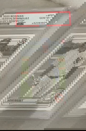2020 Bowman Jasson Dominguez PSA 10 paper prospects BP8 