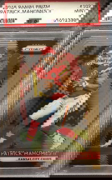 2018 Panini Prizm Patrick Mahomes II PSA 9 Mint