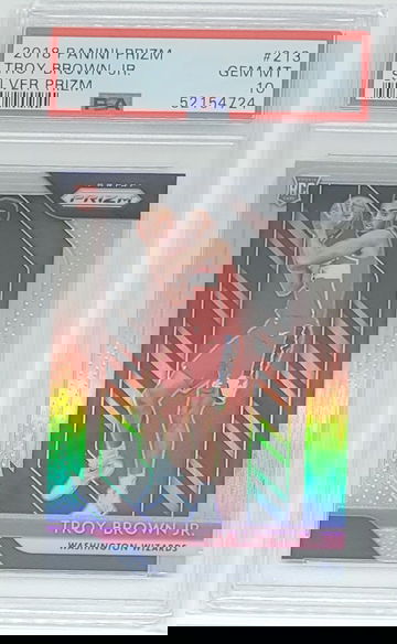 2018 Prizm Troy Brown Jr. Silver SP RC #213 PSA 10 GEM MINT