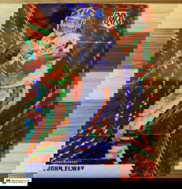 2020 Mosaic Green Orange Reactive John Elway #67 Broncos Legend HOF