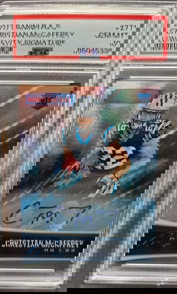 2017 Rookies & Stars Christian McCaffrey RC AUTO /75 Longevity #271