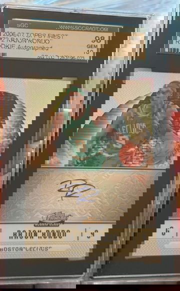 2006 Finest Rajon Rondo Rookie Auto Refractor SGC 10 