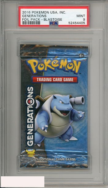 2016 POKEMON USA  INC GENERATIONS FOIL PACK BLASTOISE PSA 9 MINT