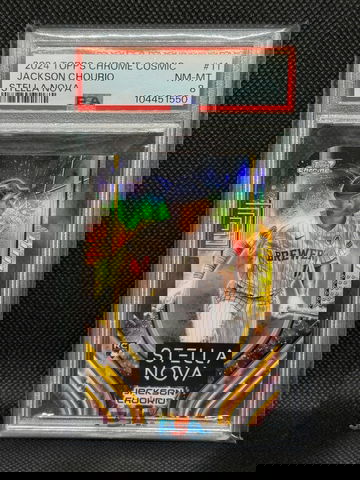 2024 Topps Chrome Cosmic - Jackson Chourio Stella Nova PSA 8