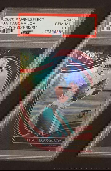 2020 Panini Select Prizm Red Die Cut Tua Tagovailoa #345 PSA 10