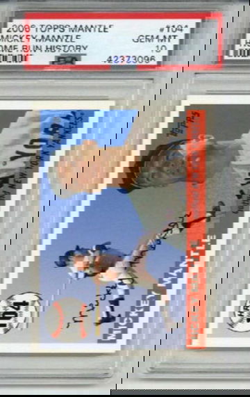 2006 TOPPS MANTLE HOME RUN HISTORY MICKEY MANTLE #104 YANKEES PSA 10