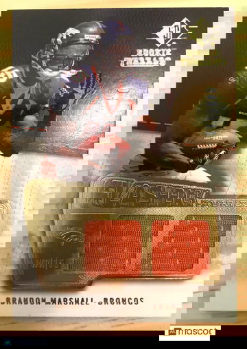 Brandon Marshall 2008 SP Rookie Threads Flashback Fabrics #FF-BM #49/115 Broncos