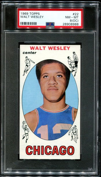 1969 Topps #22 Walt Wesley PSA 8(OC)