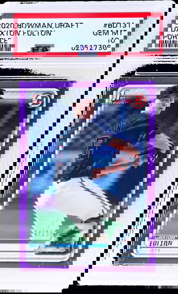 2020 Bowman Draft Purple Daxton Fulton #BD-131 /250 PSA 10