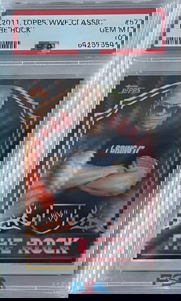 2011 Topps WWE Classic The Rock PSA 10