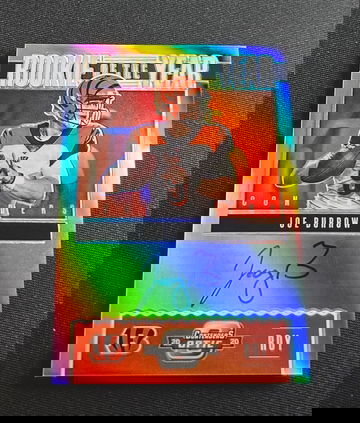 2020 Joe Burrow Panini Contenders ROY Optic Silver Prizm Rookie Of the Year Auto /99 #ROY1 Autograph